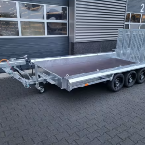 GTM 4m80 x 1m80 Gooseneck porte engin 3 x essieux 1350 kg