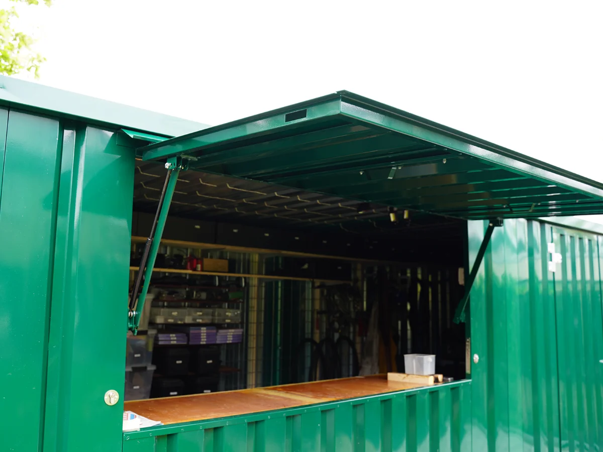 Conteneur Bar Démontable 3×2 mètres Vert RAL 6016 – Image 5
